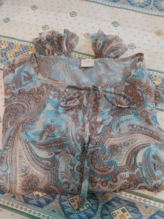 Blusa Cordón Cachemir Estampada Talla XL