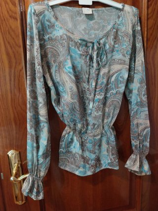 Blusa Cordón Cachemir Estampada Talla XL