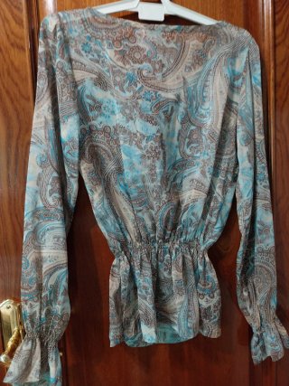 Blusa Cordón Cachemir Estampada Talla XL