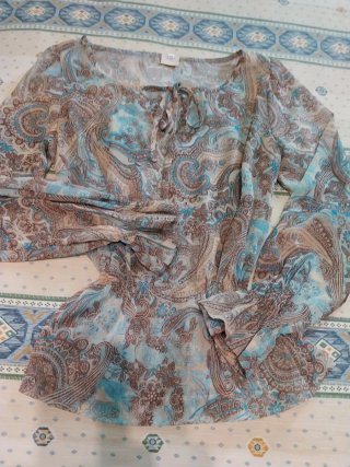 Blusa Cordón Cachemir Estampada Talla XL