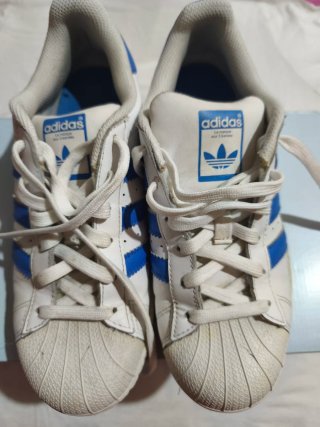 Zapatillas Adidas Superstar Blancas y Azules