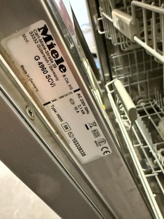 Lavavajillas Miele G 4960 SCVi Integrable