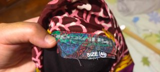 Falda desigual multicolor talla L