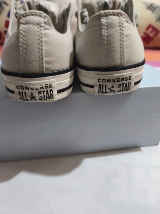 Converse grises y blancas talla X