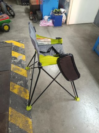 Trona plegable camping con bandeja