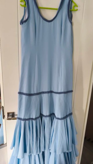 Traje de Gitana Azul Talla Única