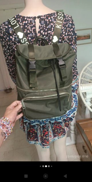 Mochila bolso verde