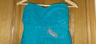 Vestido de Fiesta Talla M Turquesa