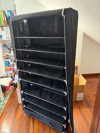 Estantería modular negra 9 niveles
