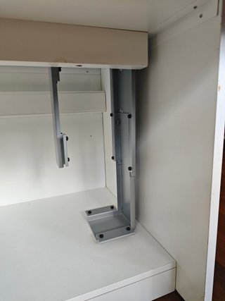 Conjunto mesas oficina blancas