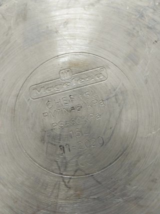 Olla a presión 15L, profesional de aluminio