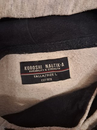 Sudadera Gris de Koroshi Nautika Talla L