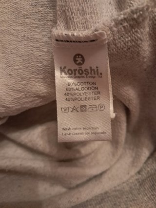 Sudadera Gris de Koroshi Nautika Talla L