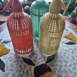 3 Sifones Vintage Cristal Años 60-70