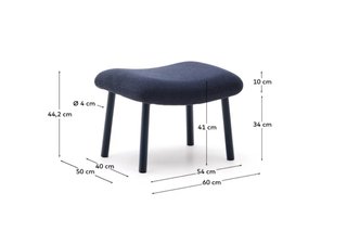 Puff Kave Home azul nuevo