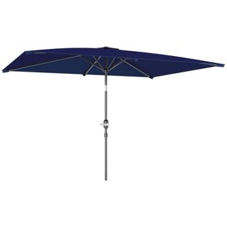 Sombrilla rectangular azul para exterior