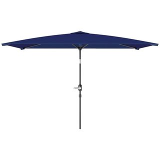 Sombrilla rectangular azul para exterior