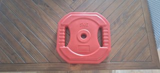 Disco de pesa 5kg rojo