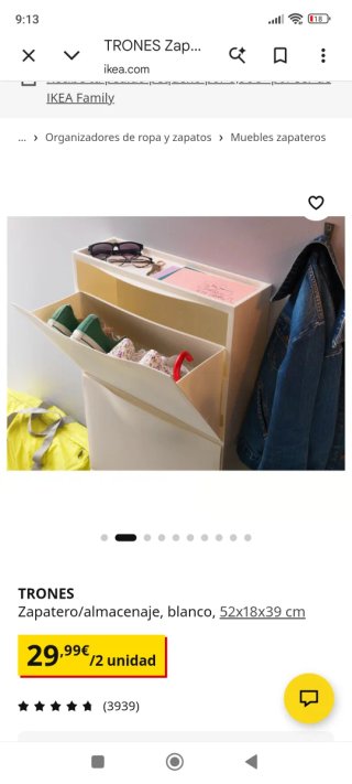 Zapatero Ikea TRONES blanco