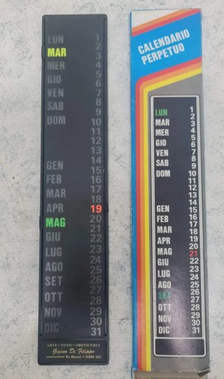 Calendario Perpetuo Vintage Anni 70/80 Nuovo