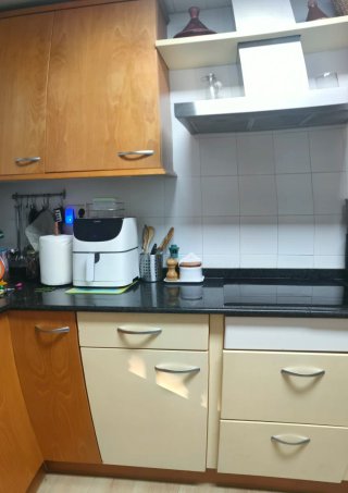 Muebles de cocina madera y cristal