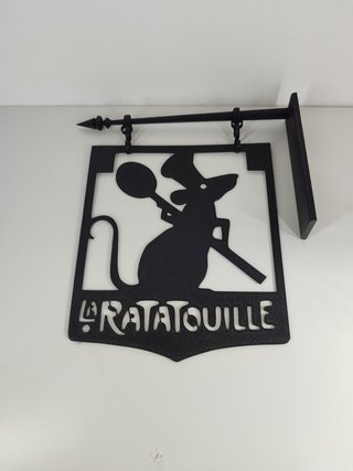Insegna Decorativa Ratatouille in Metallo