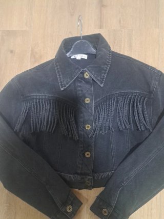 Cazadora vaquera Wild Honey negra Talla S