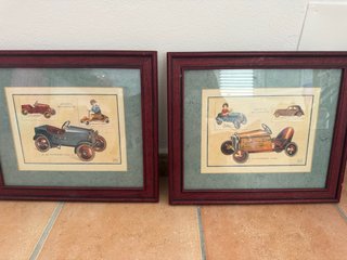 2 Láminas Vintage Publicidad Coches Franceses