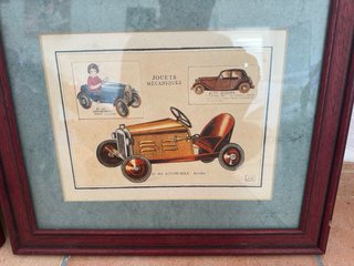2 Láminas Vintage Publicidad Coches Franceses