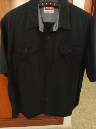 Camisa Negra Manga Corta Wrangler Talla L