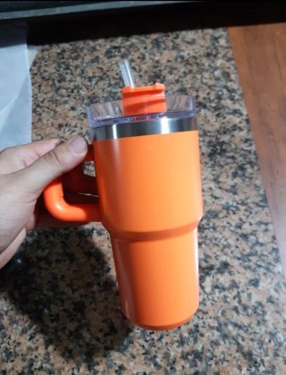 Taza térmica naranja Tropical Club