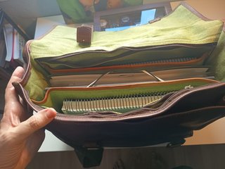 Maletín Cuero Grande Bandolera Marrón