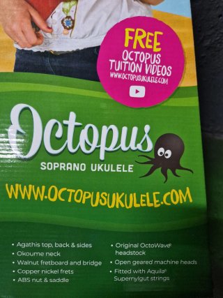 Ukelele Octopus Rosa Soprano