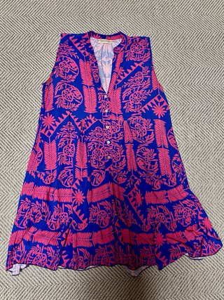 Vestido Boho en azul eléctrico+fucsia *Talla Única