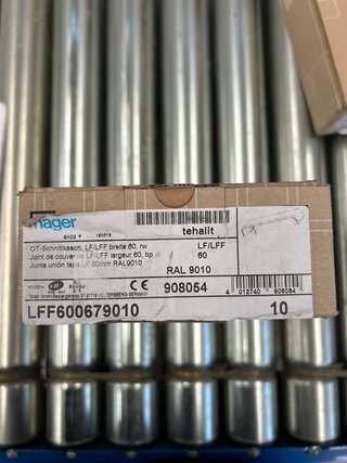Hager tehalit Junta Unión Tapa LF/LFF 60mm RAL9010