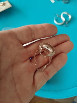 Aros de Plata tamaño mediano.