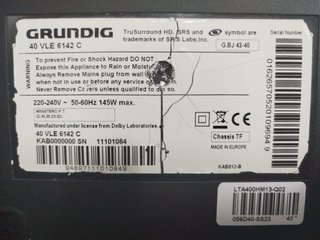 Televisión Grundig 40” Negra