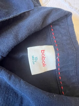 Camisa Boboli niño 10 años azul
