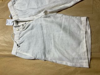 Pantalón corto lino blanco Talla M Blanco nuevo