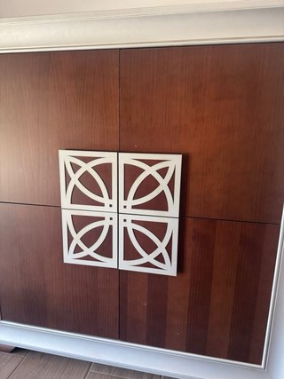 Aparador Madera Wengue y Plata