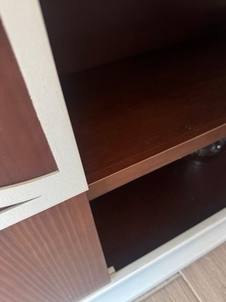 Aparador Madera Wengue y Plata