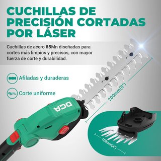 Tijera cortacésped y cortasetos DCA 20V 2 en 1.-