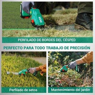 Tijera cortacésped y cortasetos DCA 20V 2 en 1.-