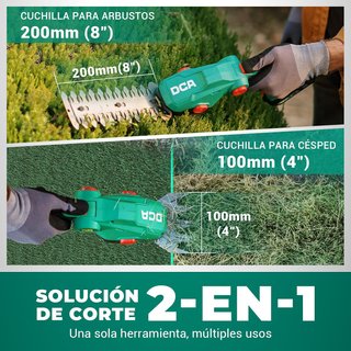 Tijera cortacésped y cortasetos DCA 20V 2 en 1.-