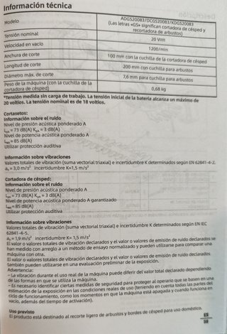 Tijera cortacésped y cortasetos DCA 20V 2 en 1.-