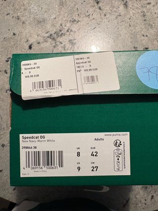 Zapatillas Puma Speedcat Azul/Blanco