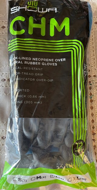 13 Paquetes Guantes Neopreno SHOWA Talla L