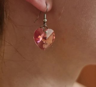 Set Collana e Orecchini Cristallo Rosa