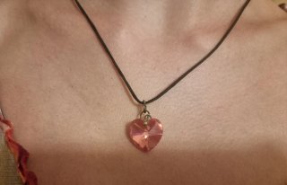 Set Collana e Orecchini Cristallo Rosa