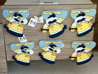 Pack de 6  Perchas Pato Marinero Decorativas